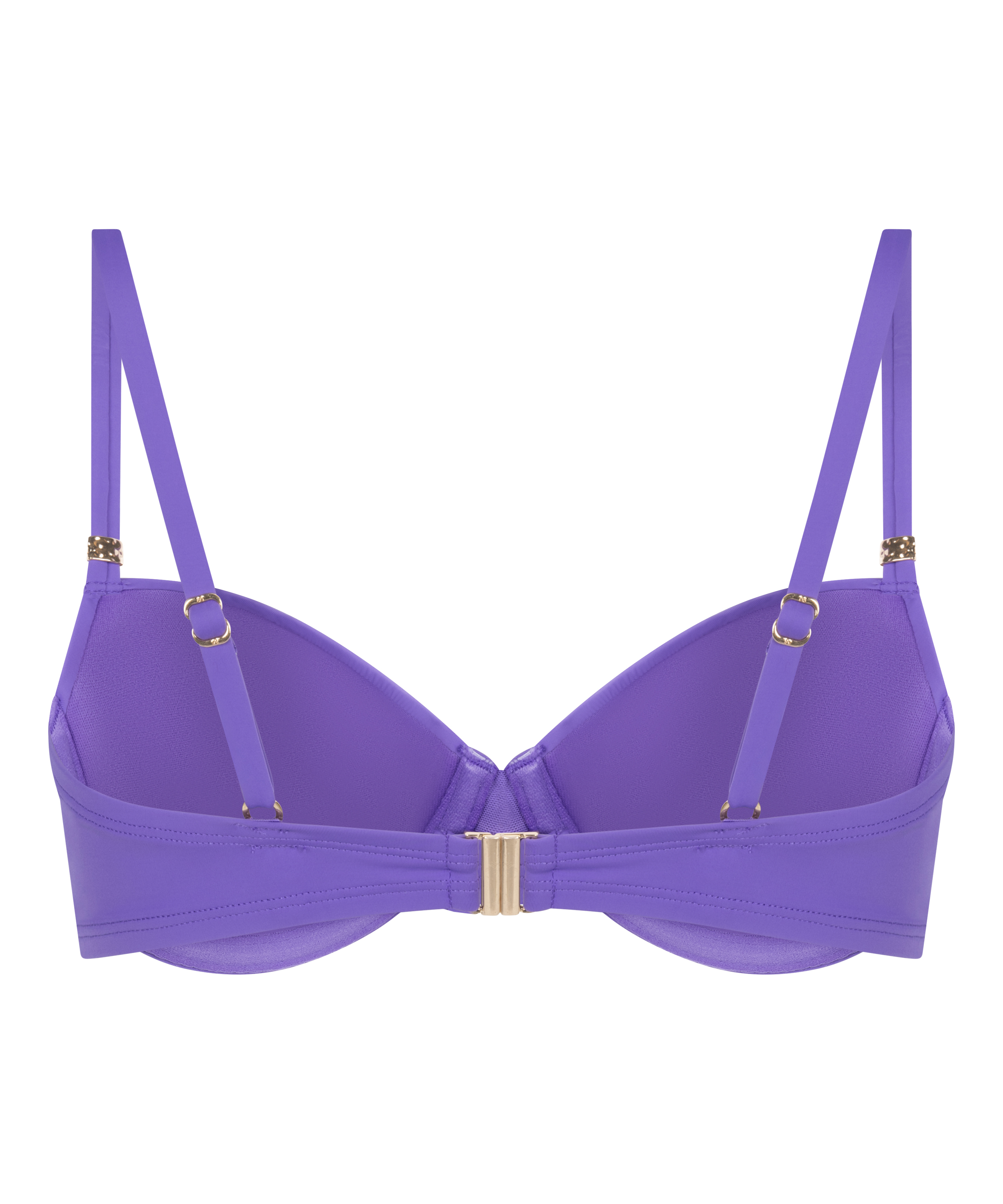 Luxe Padded Underwired Bikini Top, Purple, main