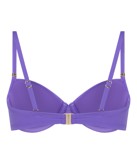 Luxe Padded Underwired Bikini Top, Purple