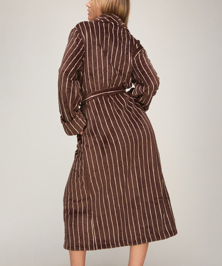Soft Fleece Bathrobe, Brown