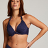 Kai Padded Underwired Bikini top Cup E +, Blue