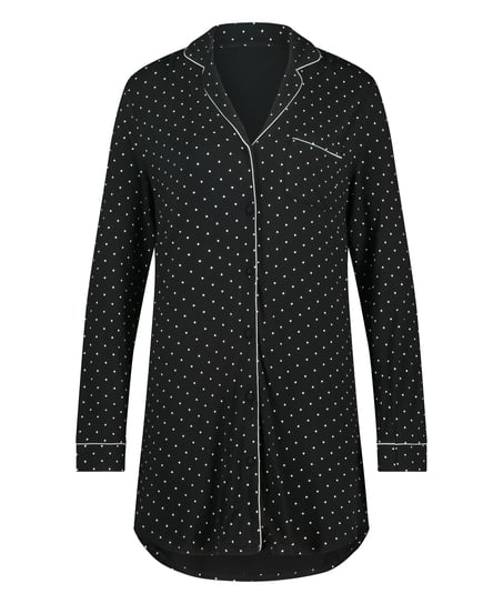 Essential Jersey Shirtdress, Black