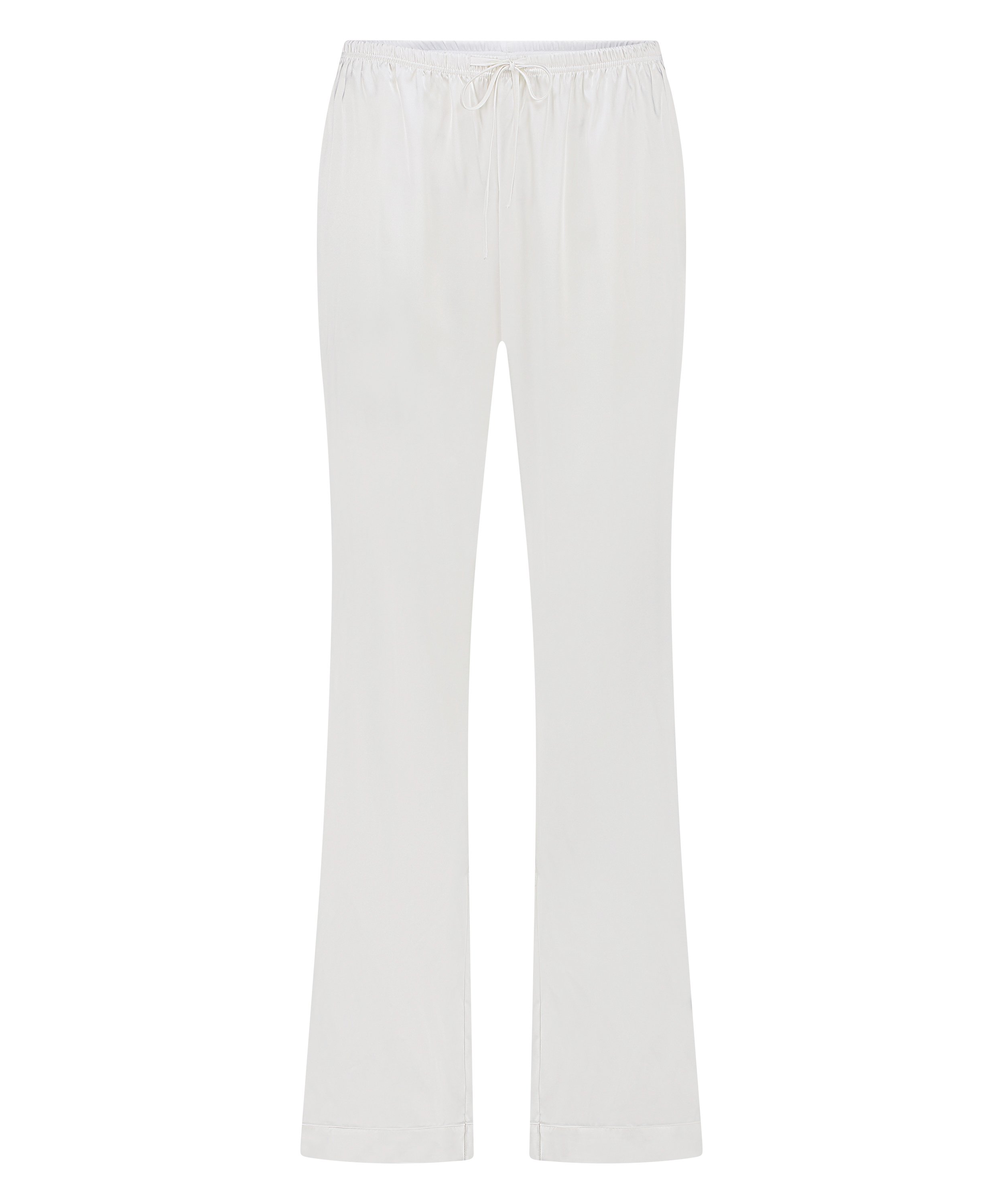 Satin Trousers, White, main