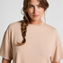 Brushed Jersey Pyjama Top, Beige