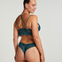 Lace Back Invisible Thong, Blue