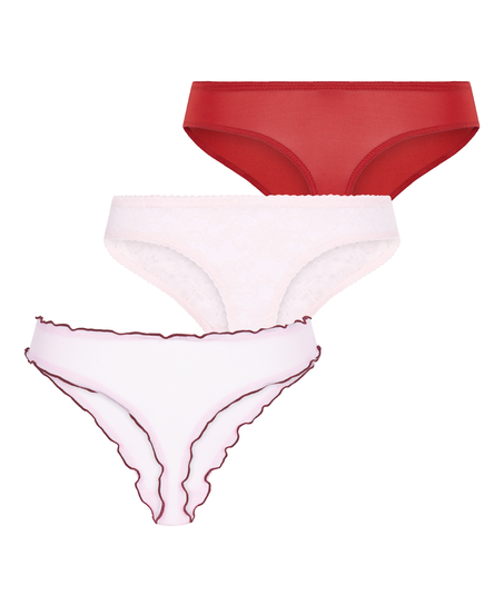 Valentine Thong 3-Pack Giftset, Pink