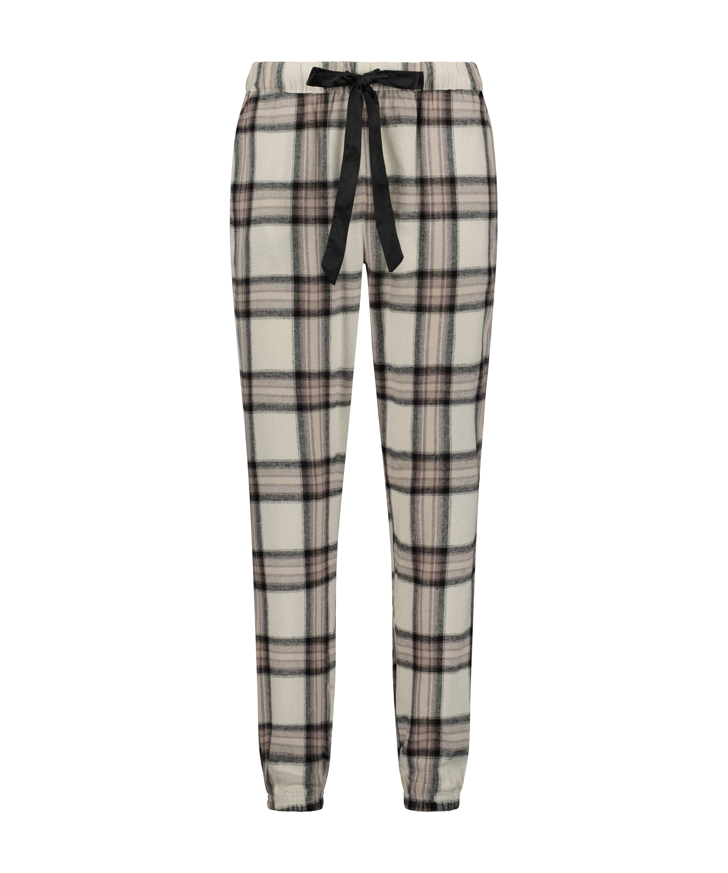 Petite Twill Check Pyjama Pants, Beige, main