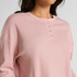 Top Waffle Henley, Pink