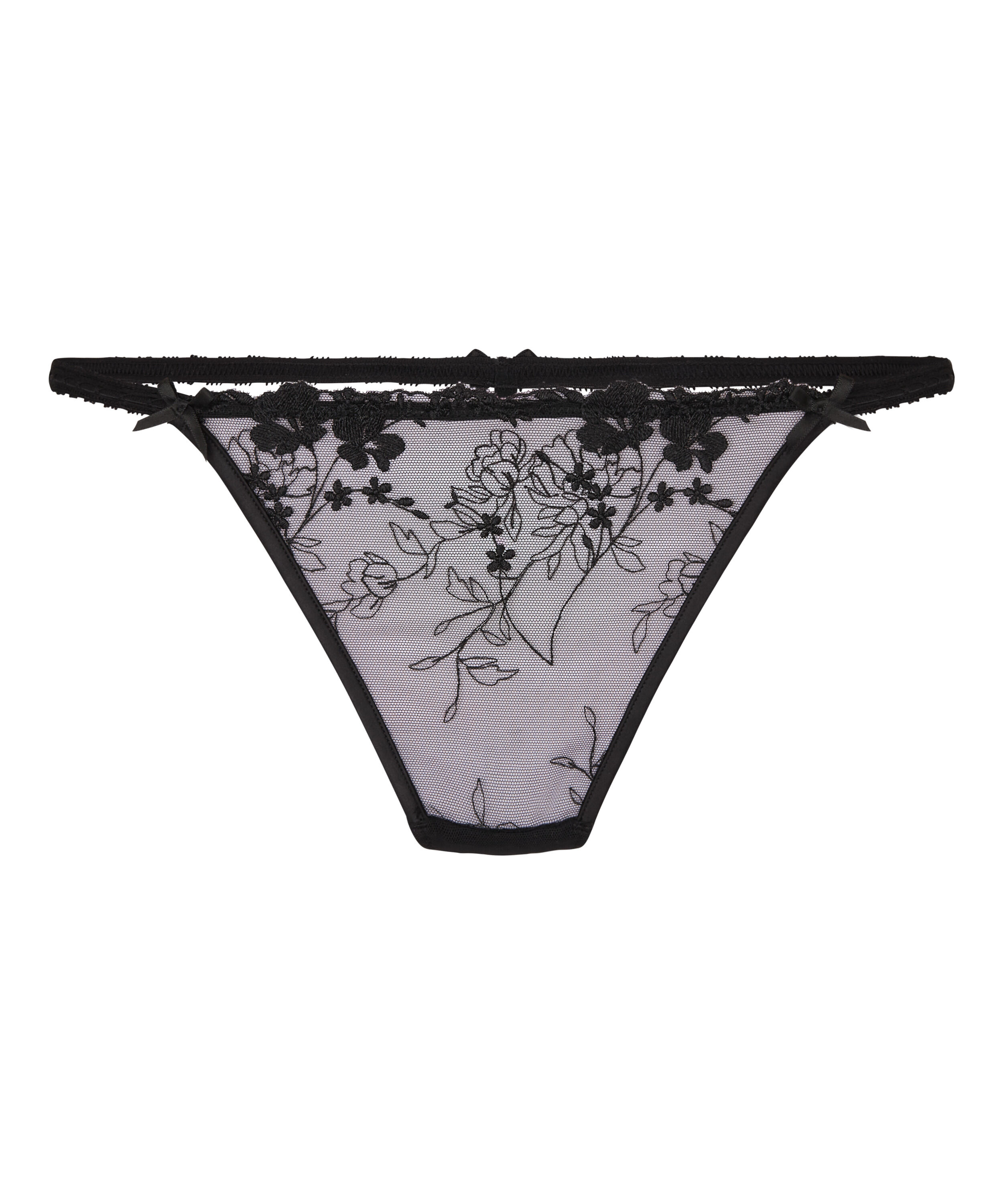 Peonie Highleg Thong, Black