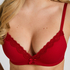 Lola Padded Non-Wired Bra, Red