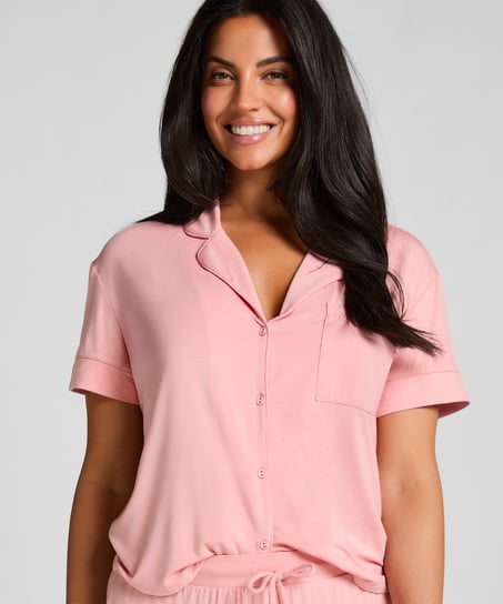 Essential Jersey Short-Sleeved Jacket, Pink