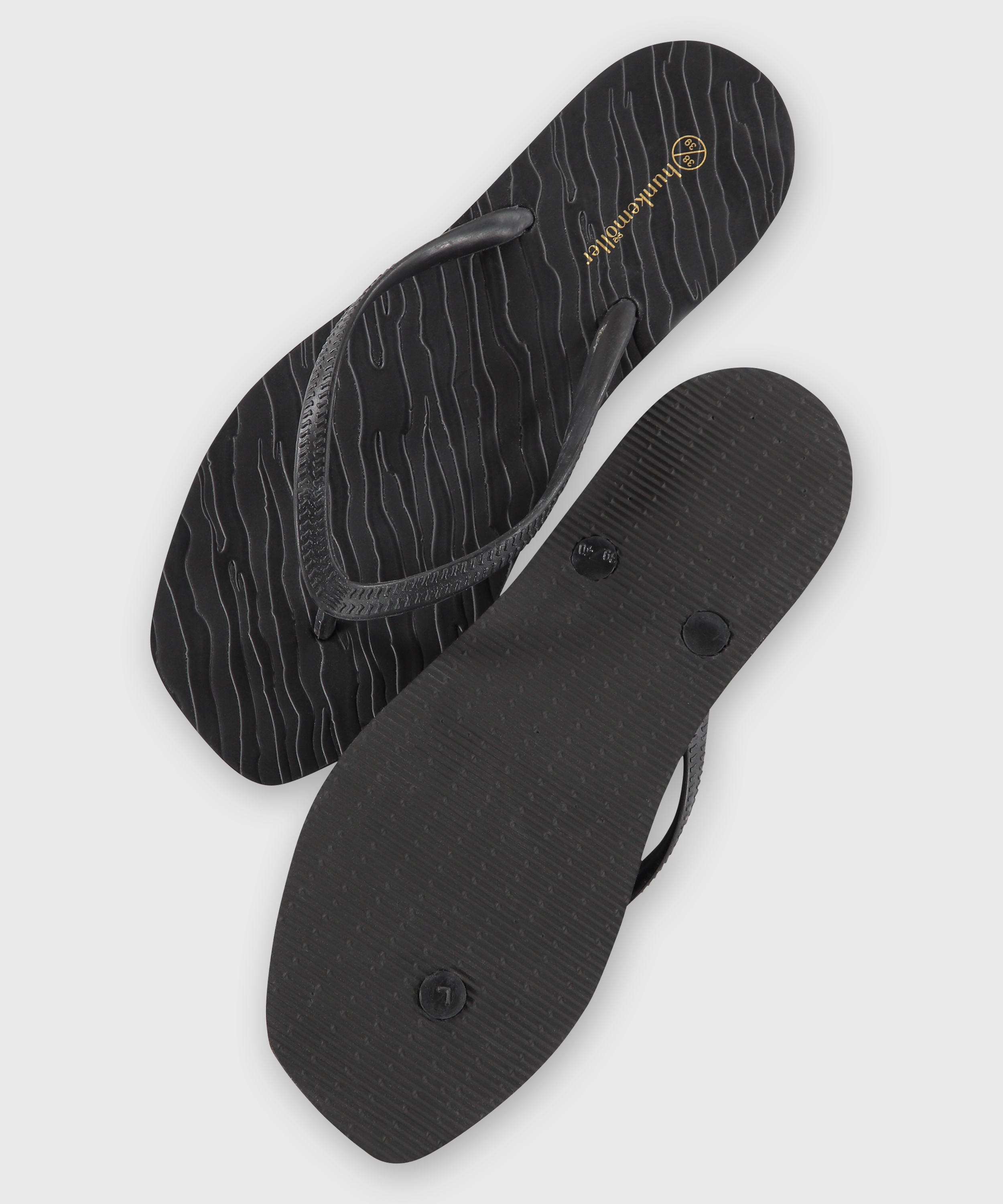 Zebra flipflops, Black, main
