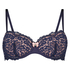 Rose Padded Underwired Bra, Blue