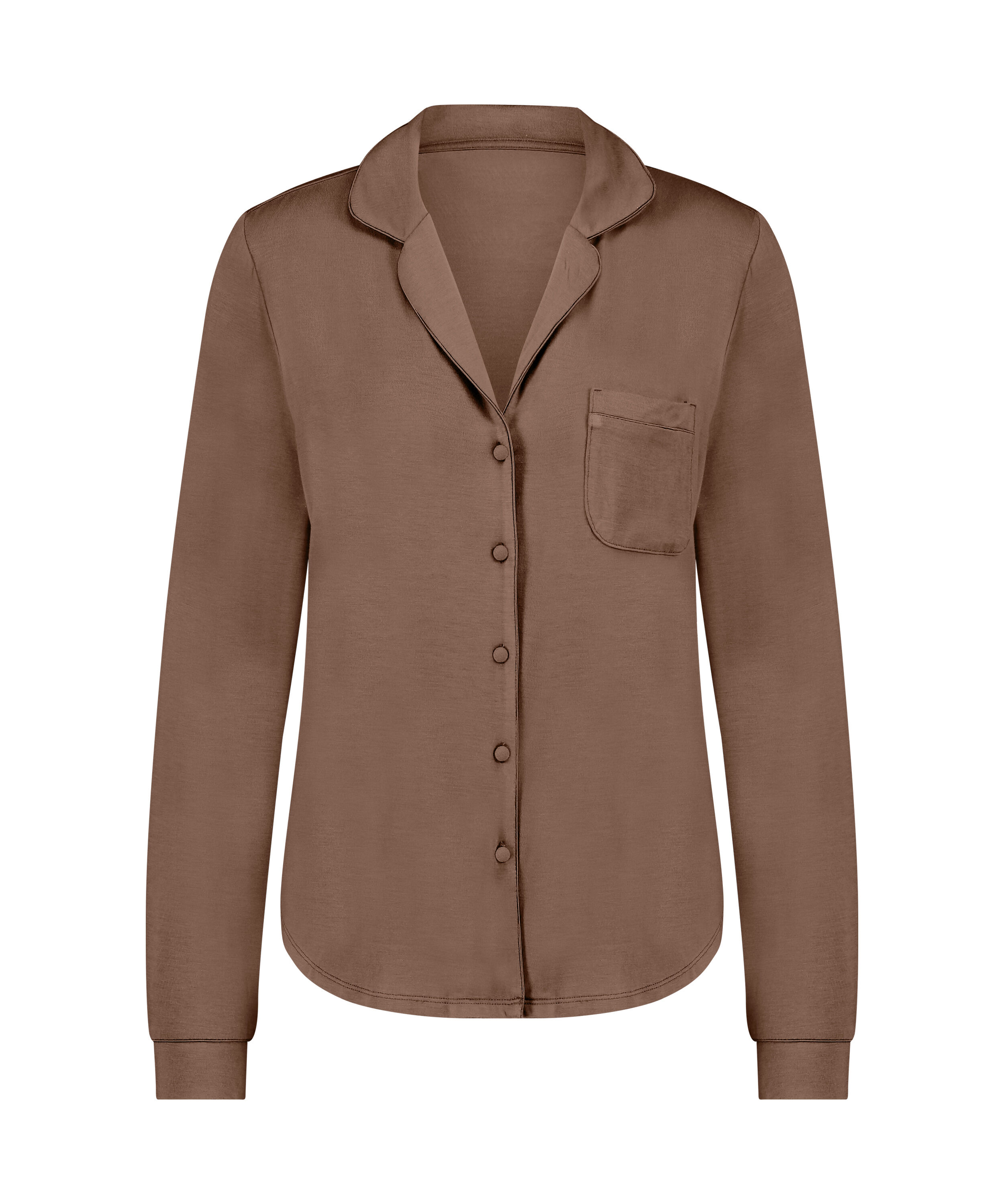 Essential Jersey Long-Sleeved Jacket, Brown