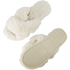 Fake Fur Slippers, White