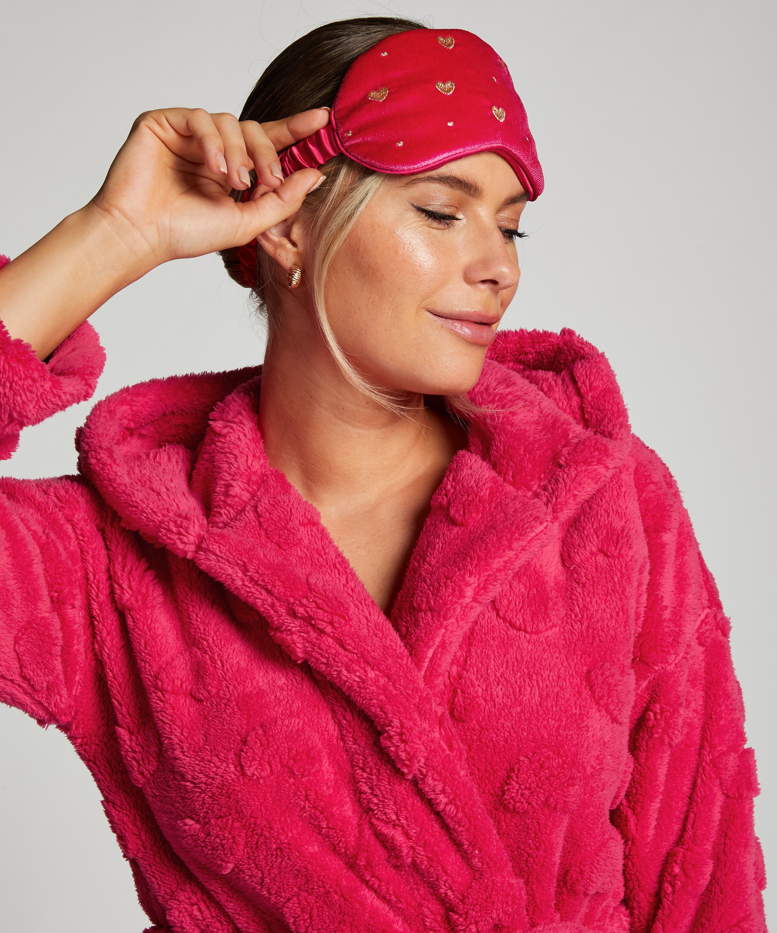 Sleepingmask Velours, Pink, main