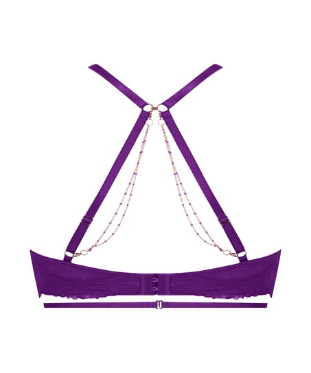 Belladonna Non-Padded Underwired Longline Bra, Purple