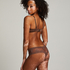 V-shaped Brazilian knickers mesh, Brown