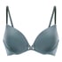 Plunge Padded Underwired Bra, Blue
