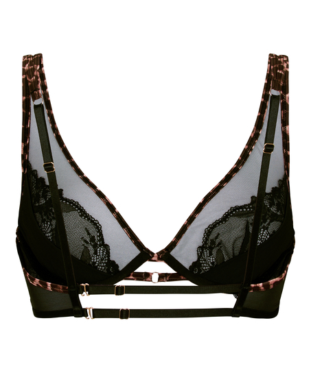 Non-Padded Underwired Longline Bra Tasha, Black