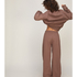 Pants Barrel Brushed Sweat, Brown