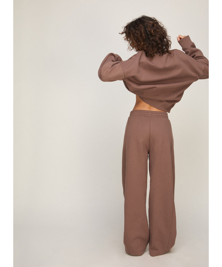 Pants Barrel Brushed Sweat, Brown