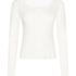Pointelle Pyjama Top, White