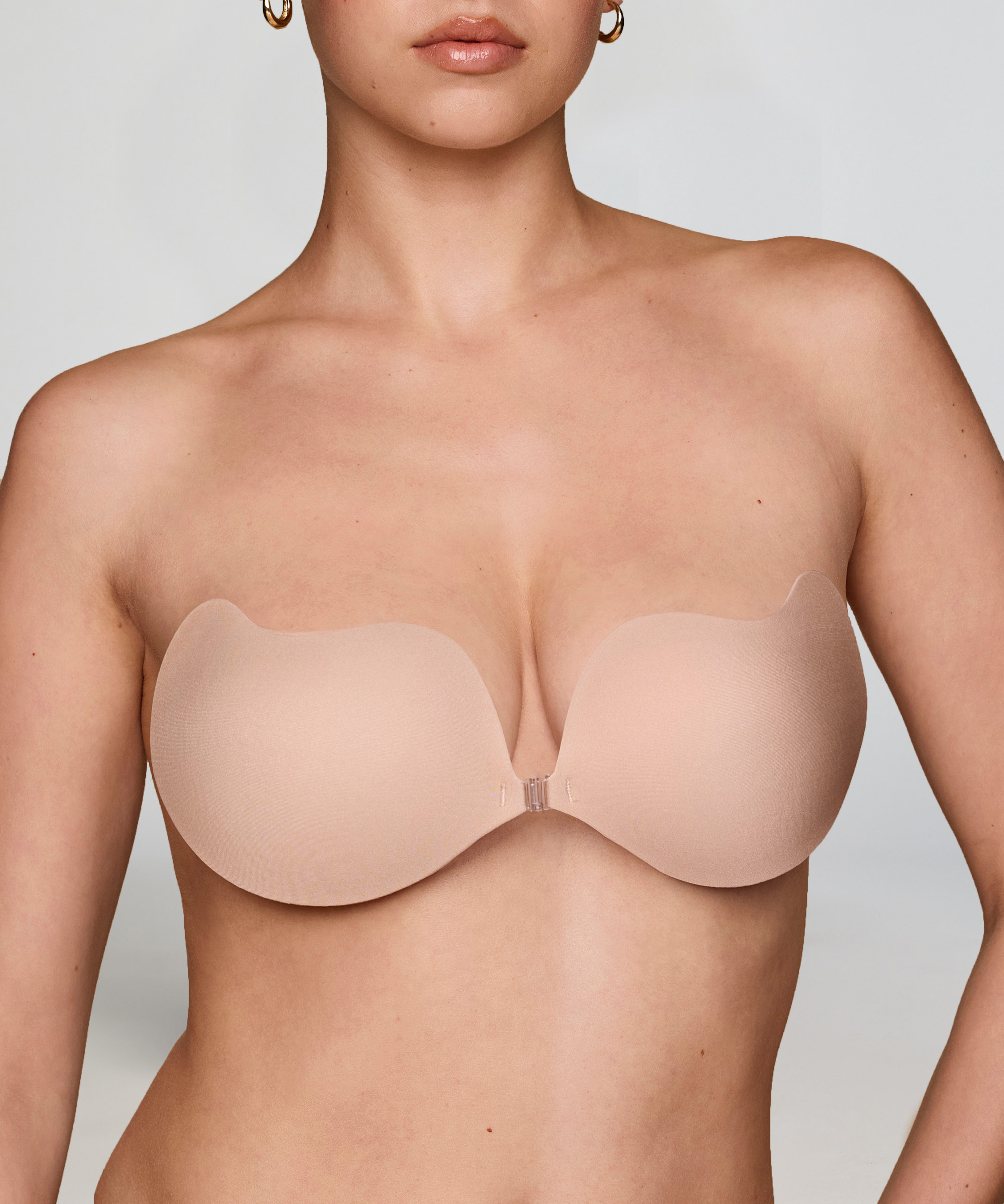 Low-cut bra, Beige, main