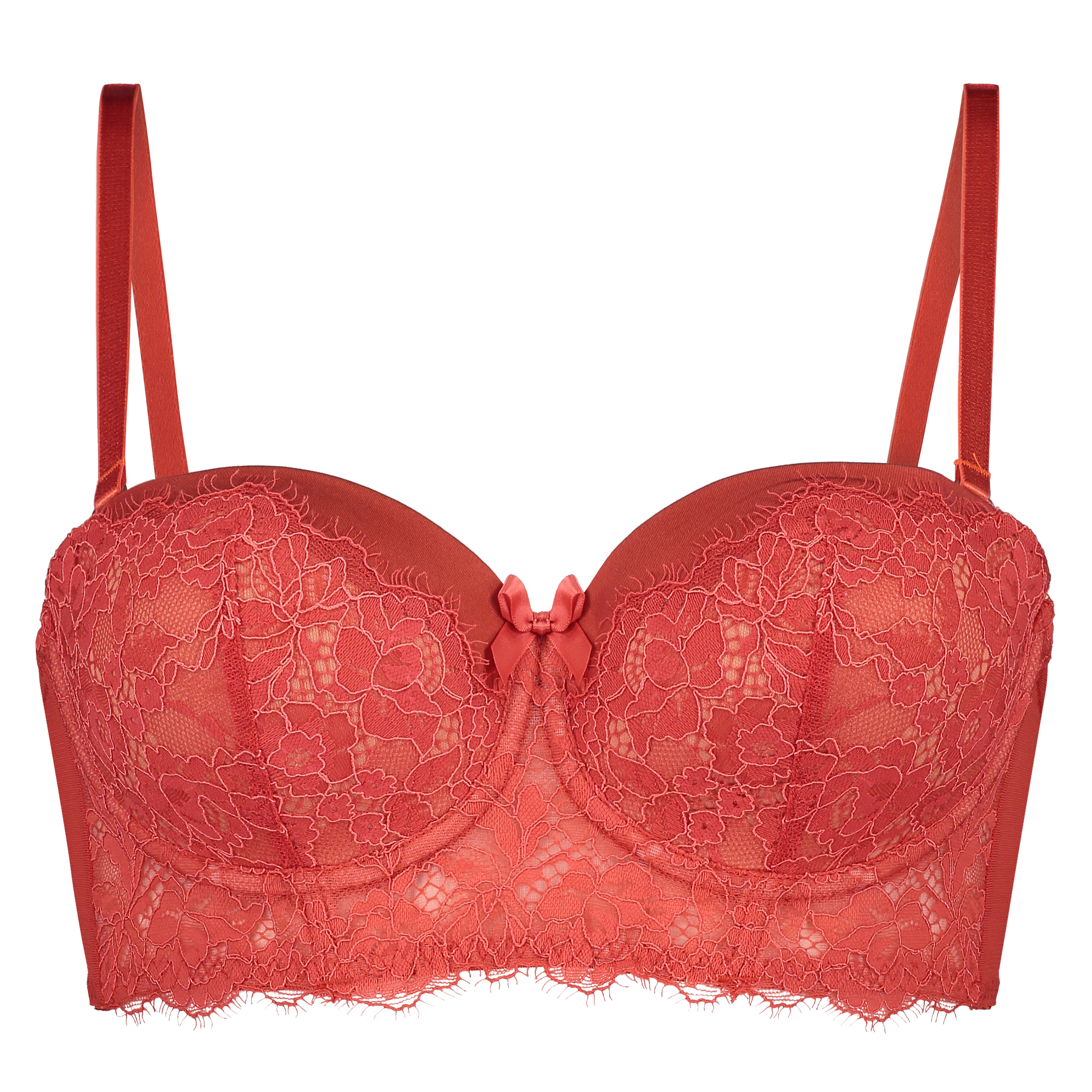 Yumi Padded Underwired Bra, Red, main