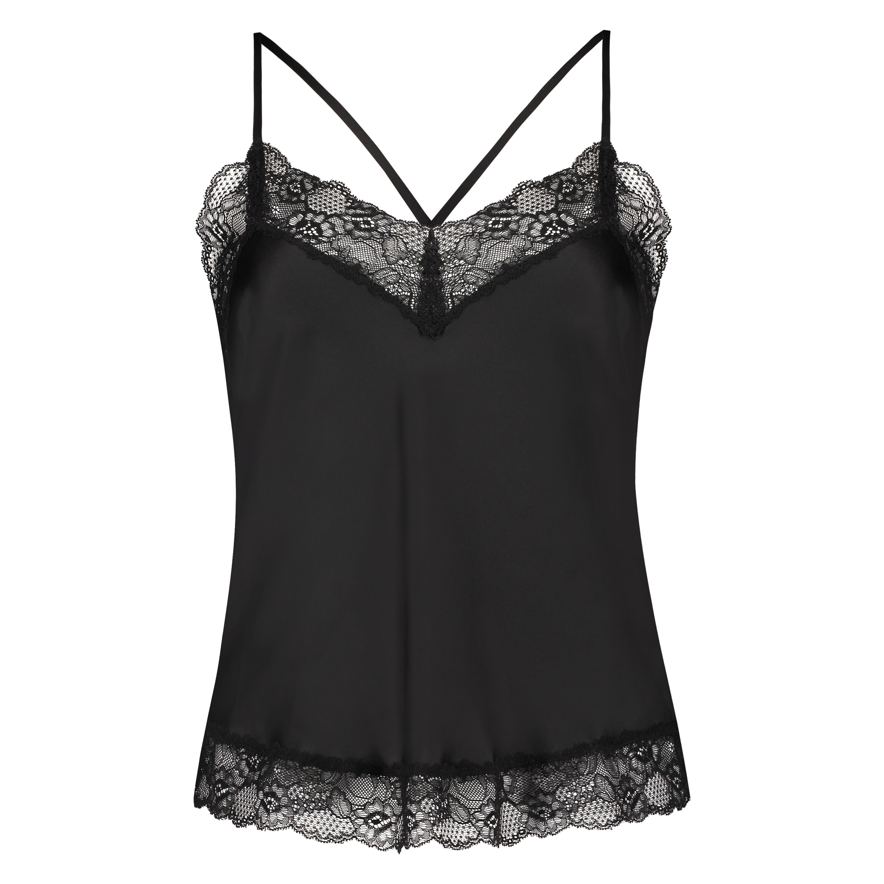 Satin Lace cami top - Pajama Tops - Hunkemöller