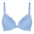 Marine Padded Push-Up Underwired Bra, Blue