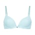 Plunge Padded Underwired Bra, Blue