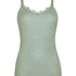 super soft Lace V-Neck cami with Cashmere, Green