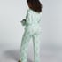 Satin Long-Sleeved Jacket, Green