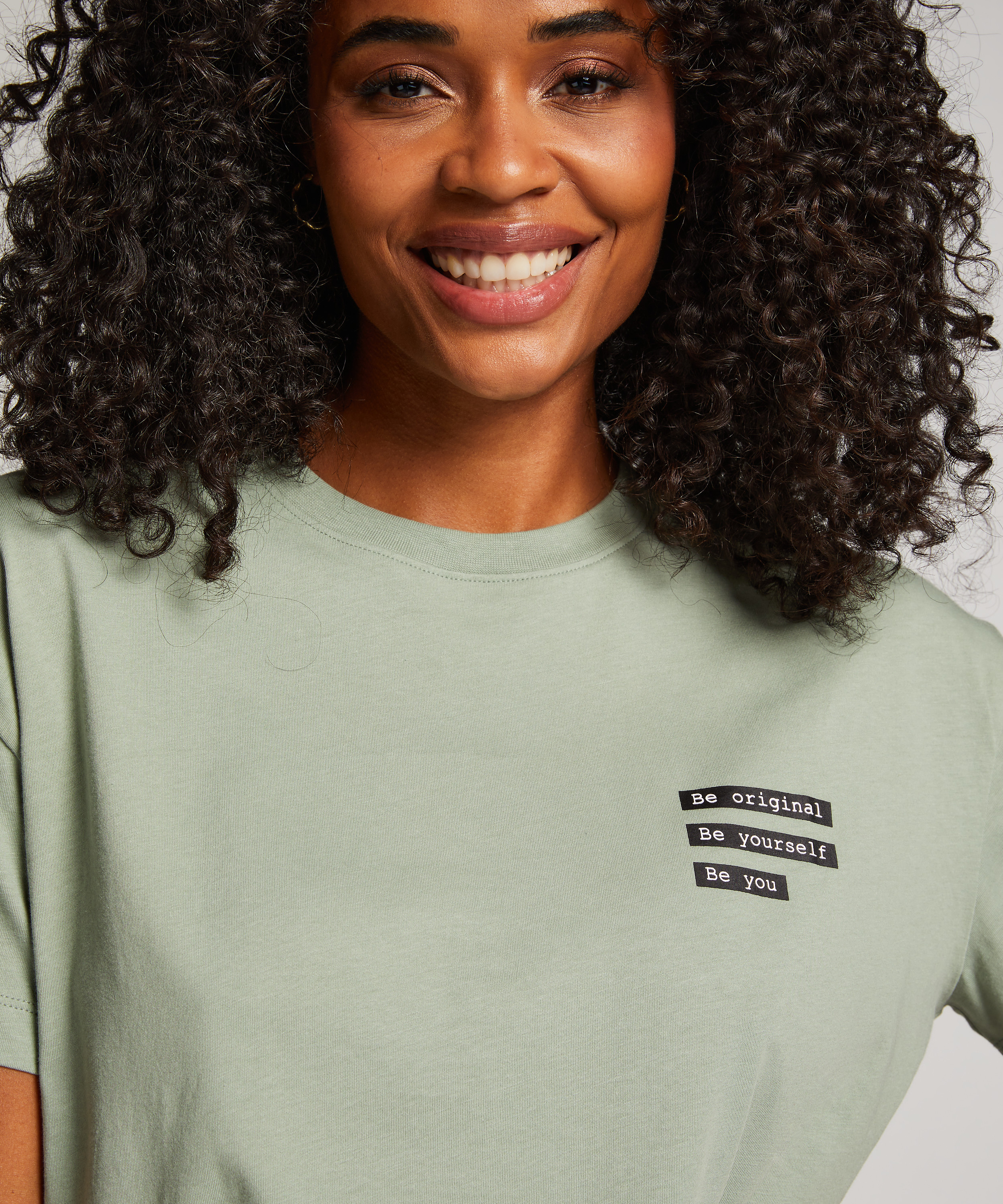 Round Neck Nightshirt, Green, main