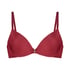 Plunge Padded Underwired Bra, Red