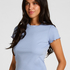 Short Sleeve Cotton Shirt, Blue