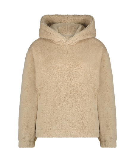 Snuggle Hoodie Fleece, Beige