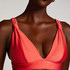 Luxe Triangle Bikini Top, Red