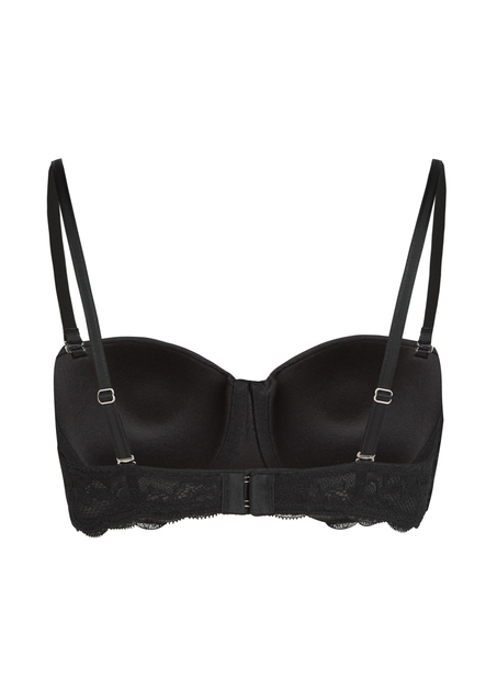 Angie Padded Strapless Underwired Bra, Black