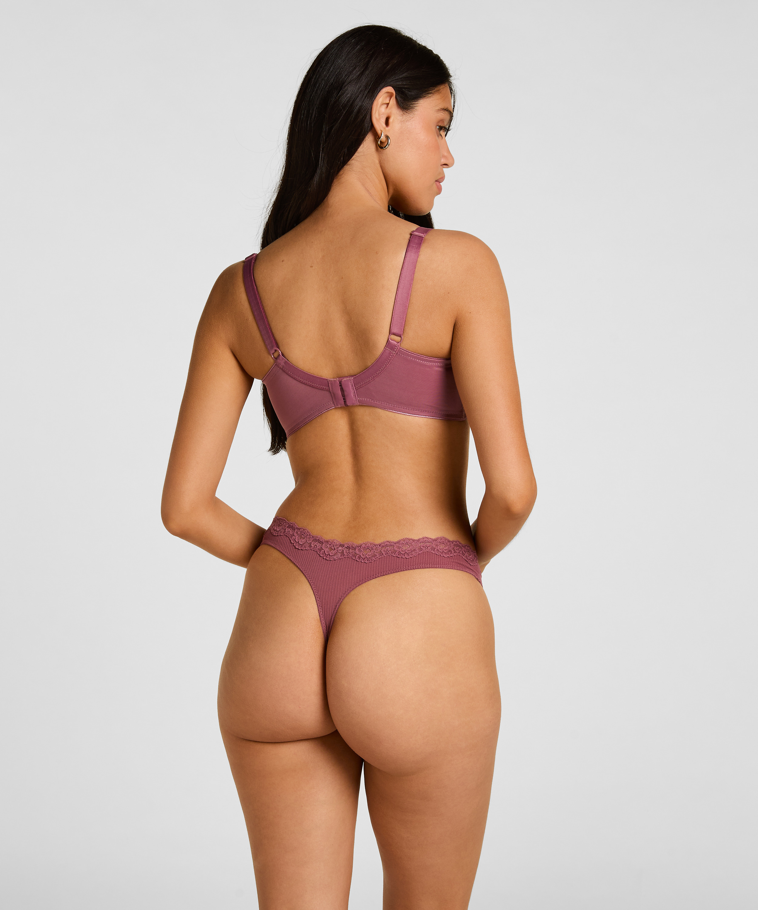Nina Non-Padded Underwired Minimizer Bra, Purple, main