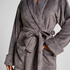 Soft Fleece Bathrobe, Gray