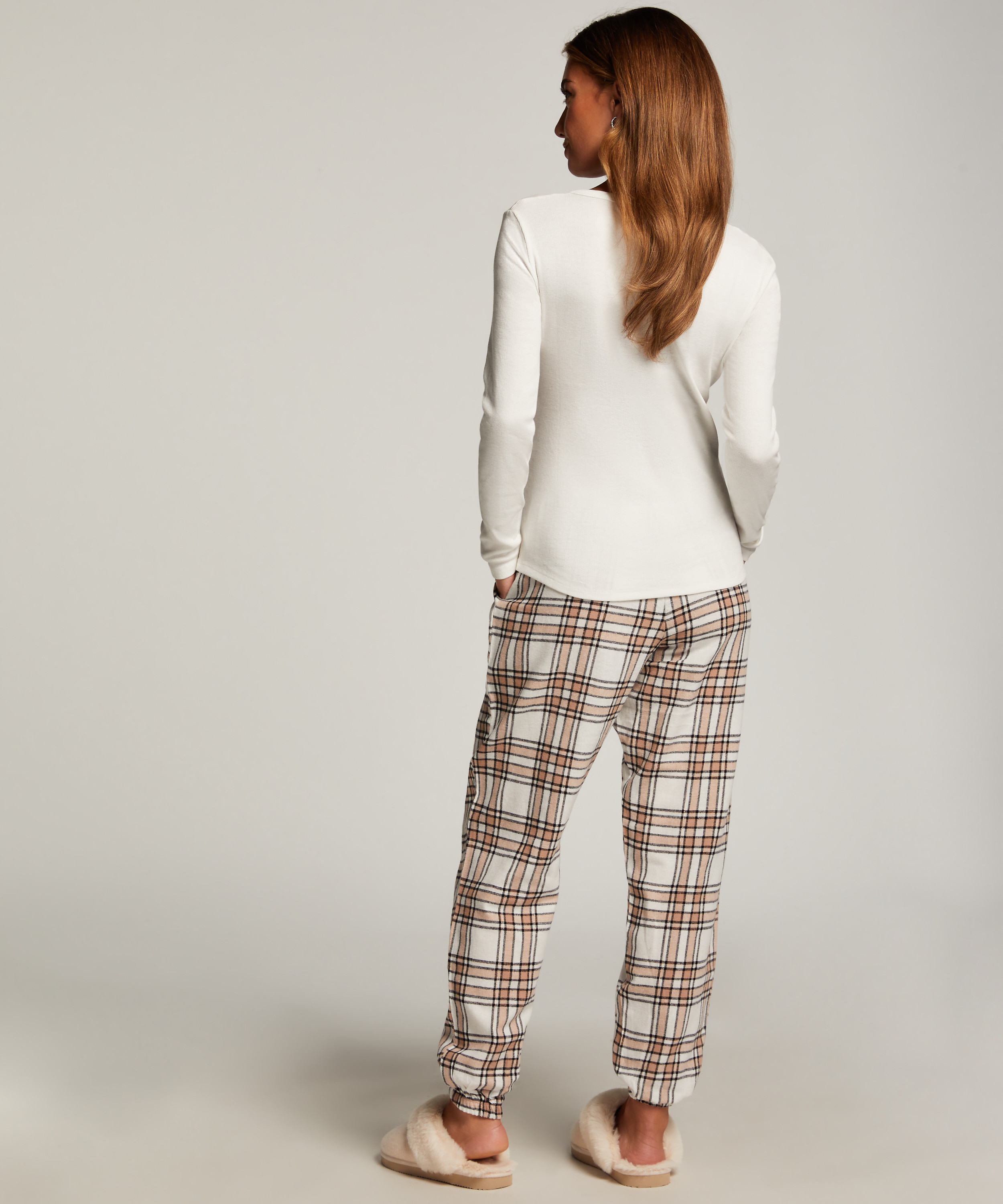 Long-Sleeved Pyjama Top , White, main