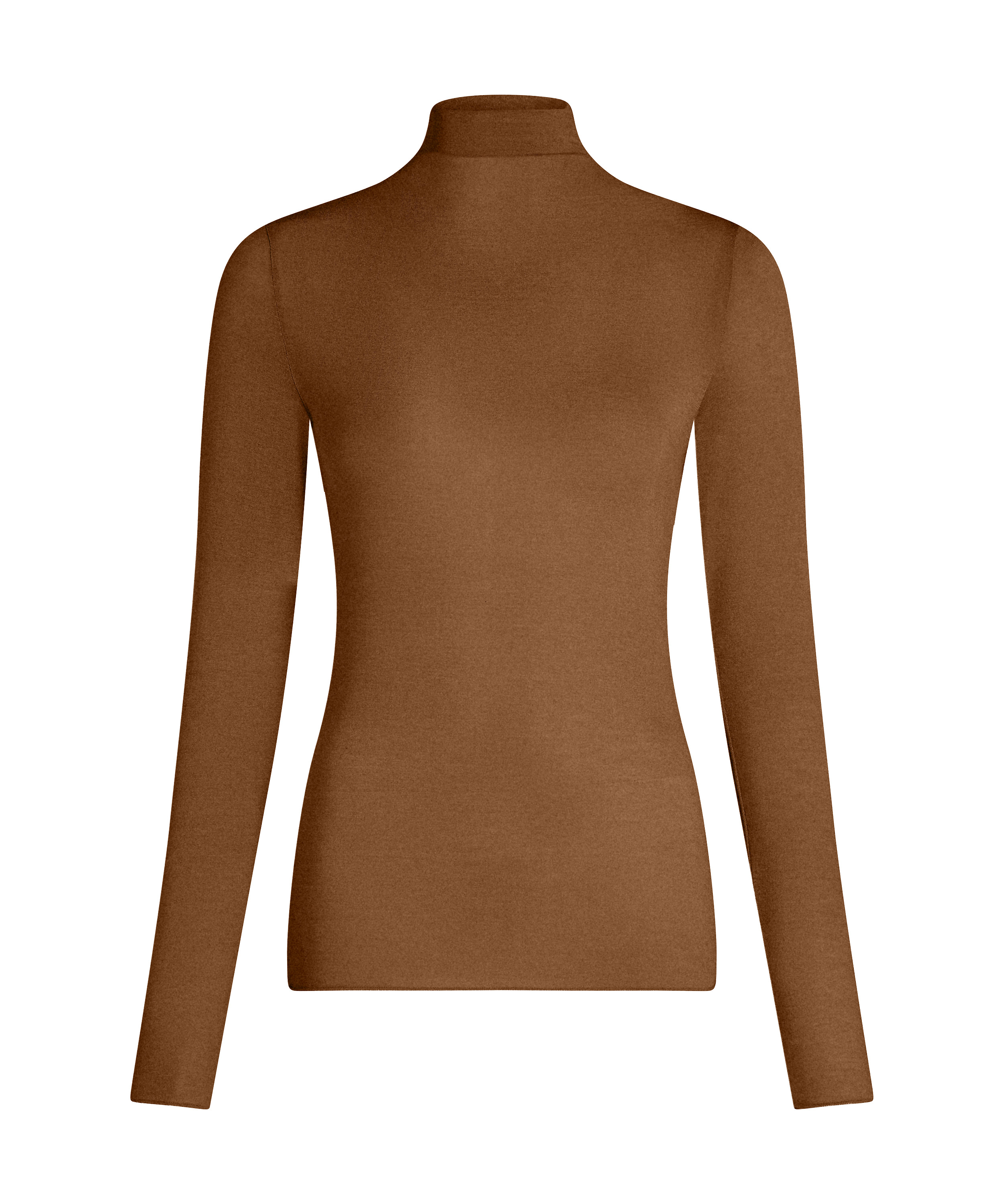 super soft Turtleneck shirt with Cashmere, Brown, main