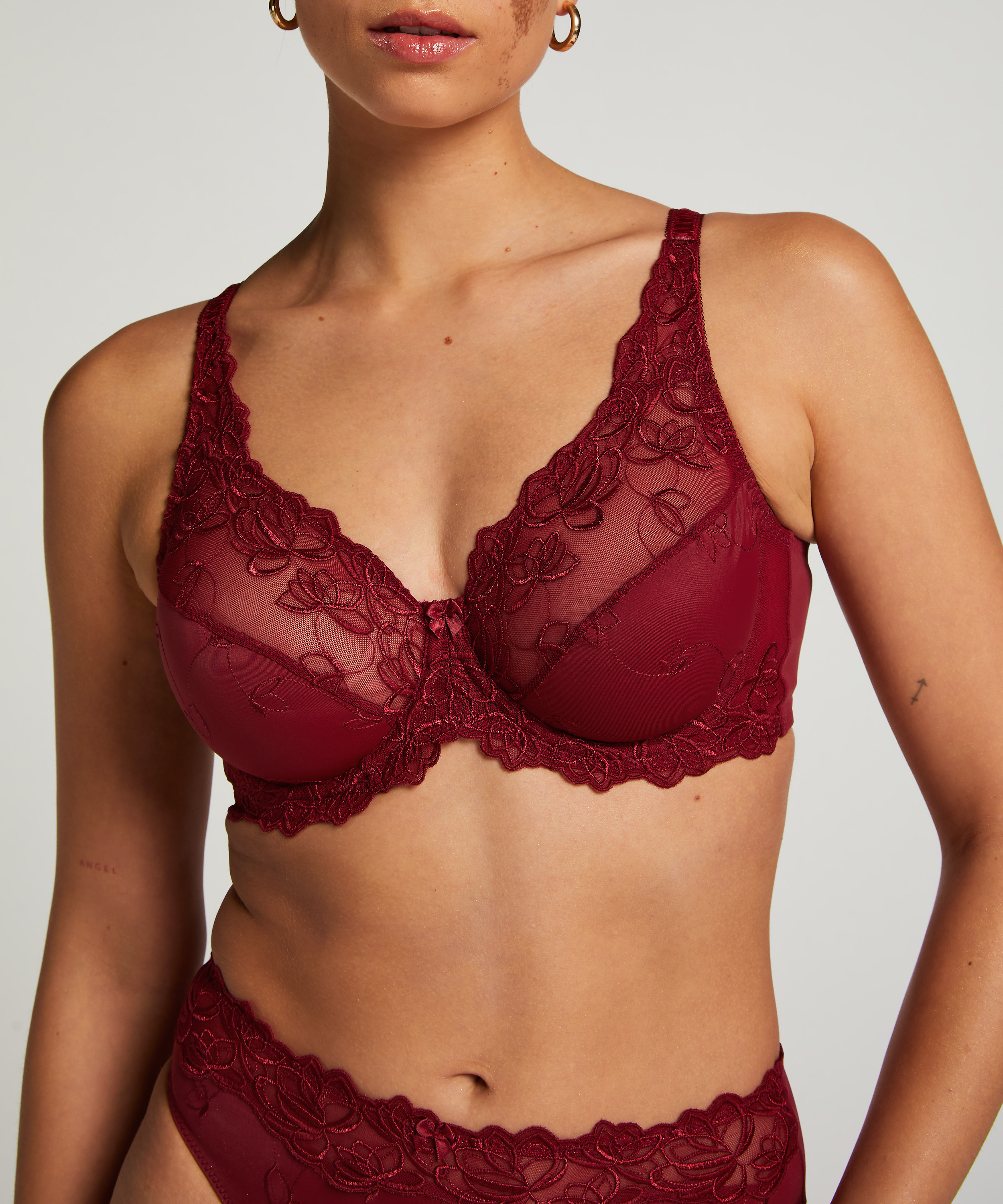 Diva Non-Padded Underwired Bra, Red, main