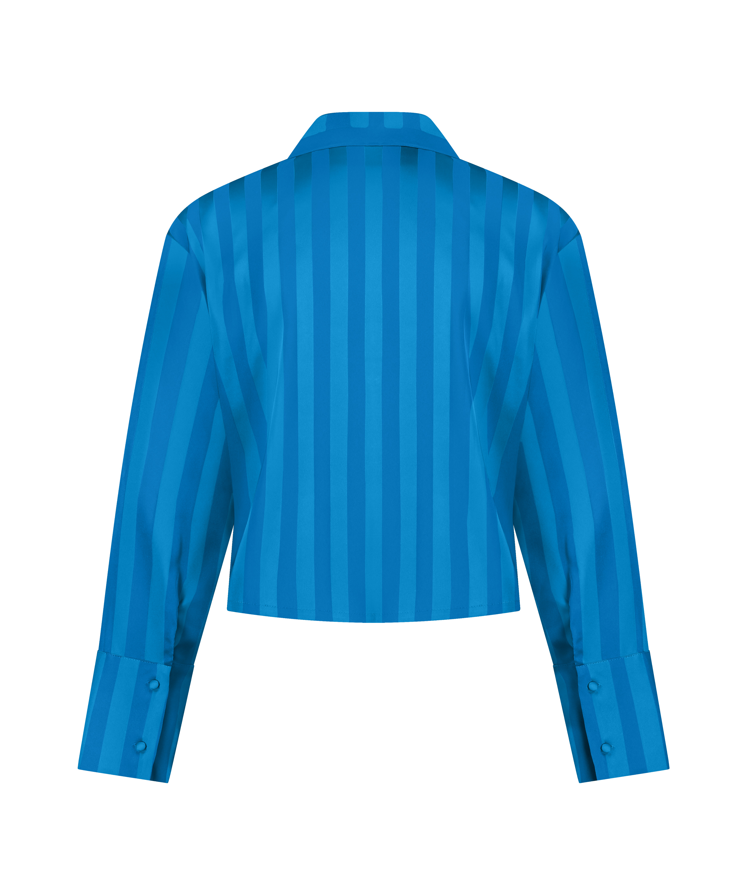 Satin Long-Sleeved Jacket, Blue, main