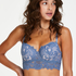 Shiloh Padded Longline Underwired Bra, Blue