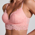 Shiloh Padded Longline Non-Underwired Bra, Pink
