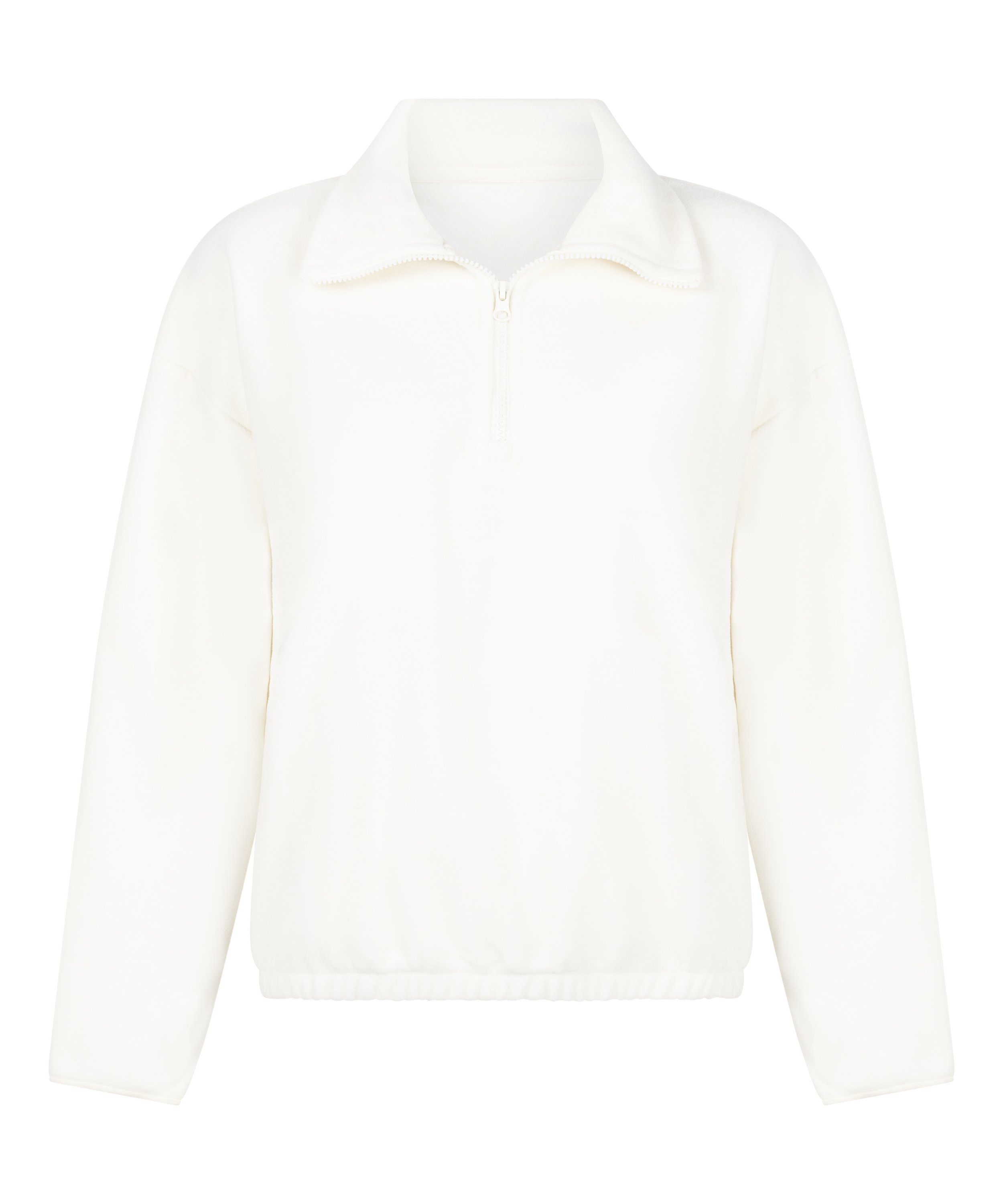 Top Half Zip Sporty Fleece, White, main