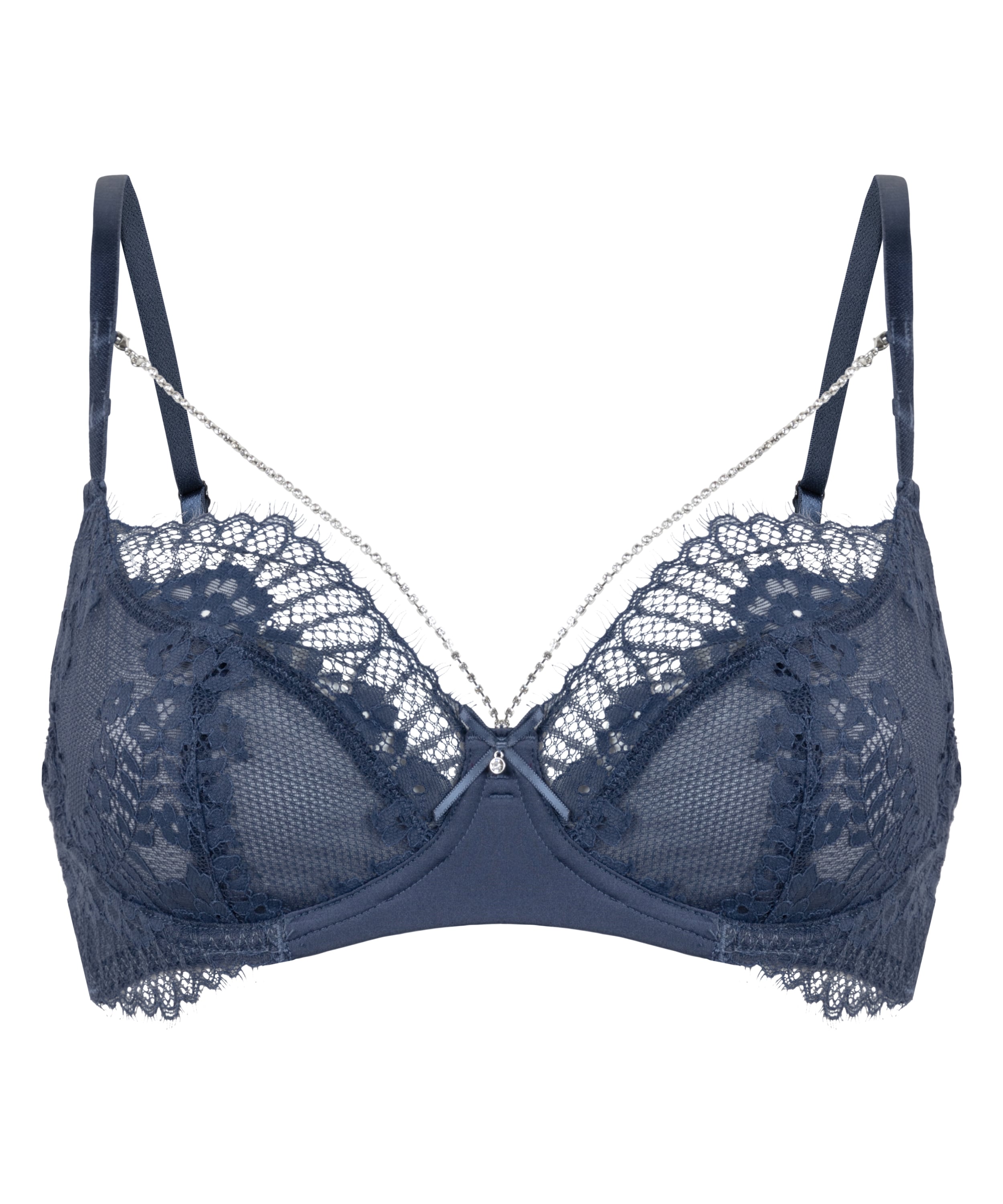 Pearlene Non-Padded Underwired Bra, Blue, main