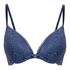Marine Padded Push-Up Underwired Bra, Blue